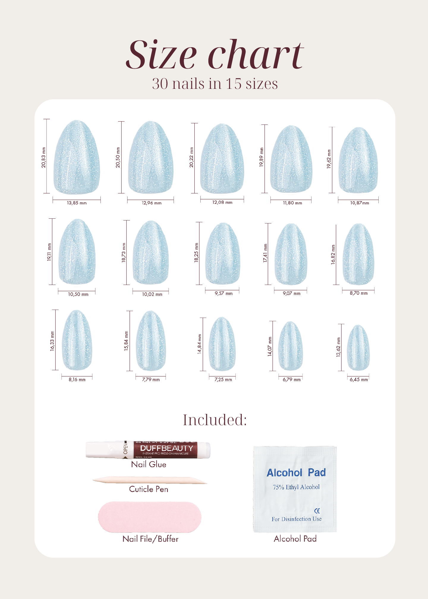 Glacier Blue, Medium Almond
