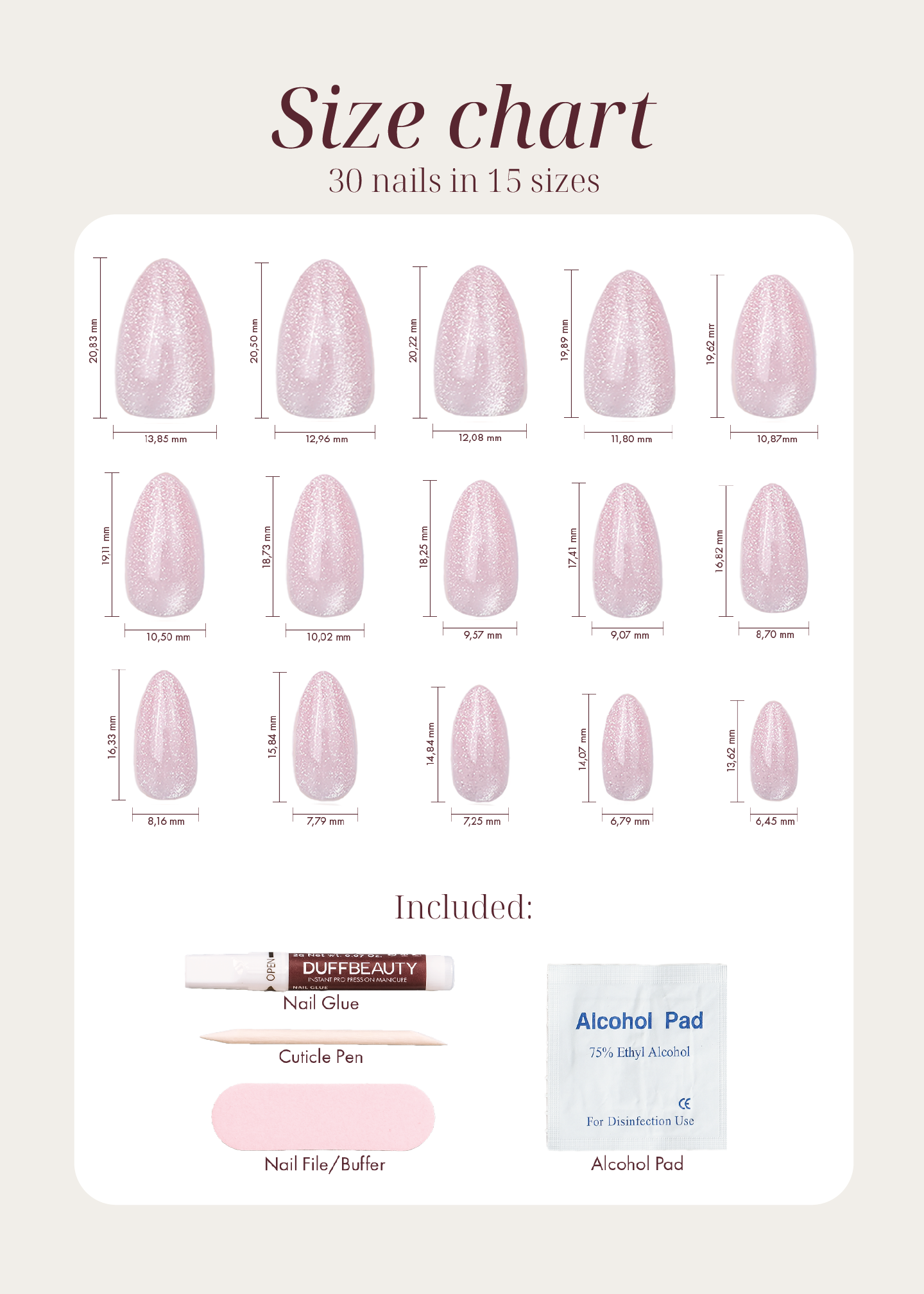 Pink Galaxy, Medium Almond